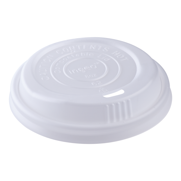 Wholesale 8oz Eco-Friendly Compostable Sipper Dome Lids (80mm) - 1,000 ct