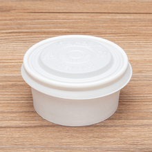 Load image into Gallery viewer, Wholesale Compostable Flat Lid for 2 oz Eco-Friendly Paper Portion Cup - 2,000 ct
