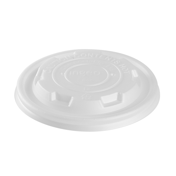 Wholesale Karat Earth 8oz Compostable Paper Food Container Flat Lids (90.8mm) - 1,000 ct