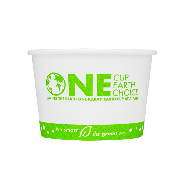 Wholesale 16 oz Eco-friendly Earth Print Ice Cream Paper Cups (114.6mm)