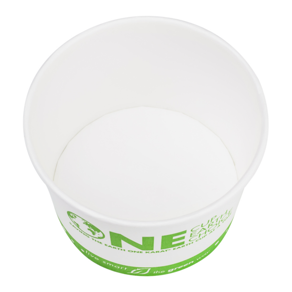 Wholesale 16 oz Eco-friendly Earth Print Ice Cream Paper Cups (114.6mm)