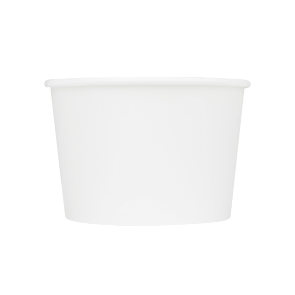 Wholesale 16 oz Eco-Friendly White Ice Cream Paper Cups (114.6mm) - 500 ct