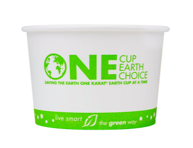Wholesale 8 oz Eco-friendly Earth Print Ice Cream Paper Cups (90.8mm) - 1,000 ct
