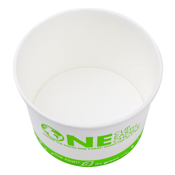 Wholesale 8 oz Eco-friendly Earth Print Ice Cream Paper Cups (90.8mm) - 1,000 ct