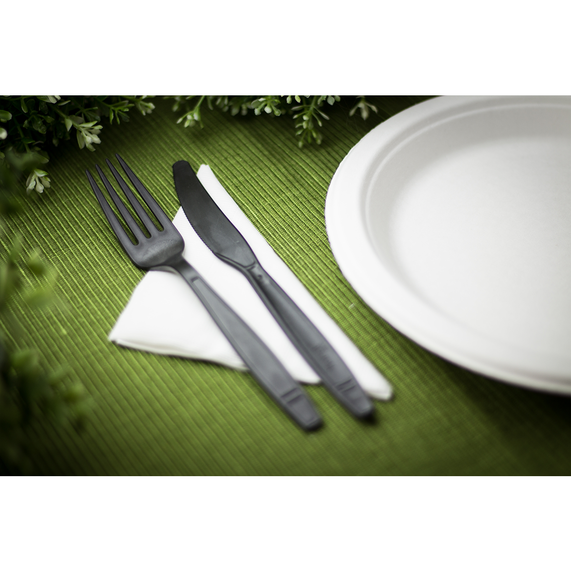 Wholesale Heavy Weight Bio-Based Forks Black - 1,000 ct