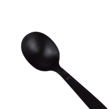 Load image into Gallery viewer, Wholesale Heavy Weight Bio-Based Soup Spoons Black - 1000 ct
