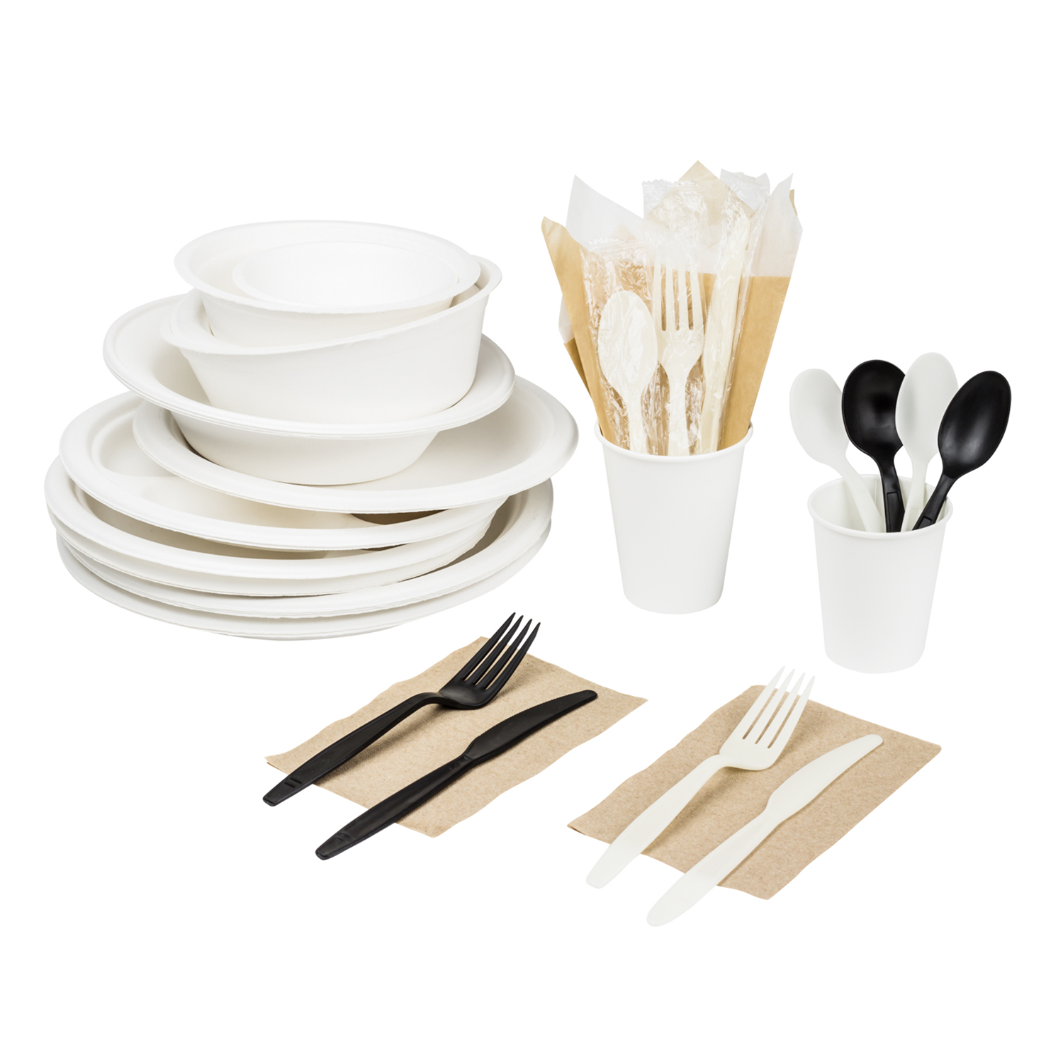 Wholesale Heavy Weight Bio-Based Soup Spoons Black - 1000 ct