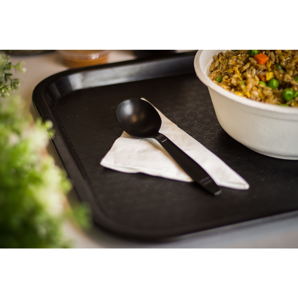 Wholesale Heavy Weight Bio-Based Soup Spoons Black - 1000 ct
