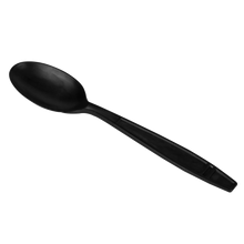 Load image into Gallery viewer, Wholesale Heavy Weight Bio-Based Tea Spoons Black - 1000 ct
