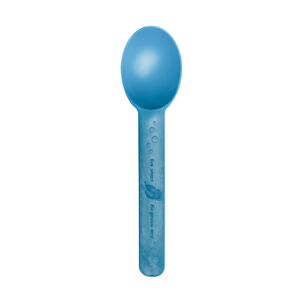 Wholesale Eco-Friendly Heavy Weight Bio-Based Spoons - Teal Blue - 1,000 ct