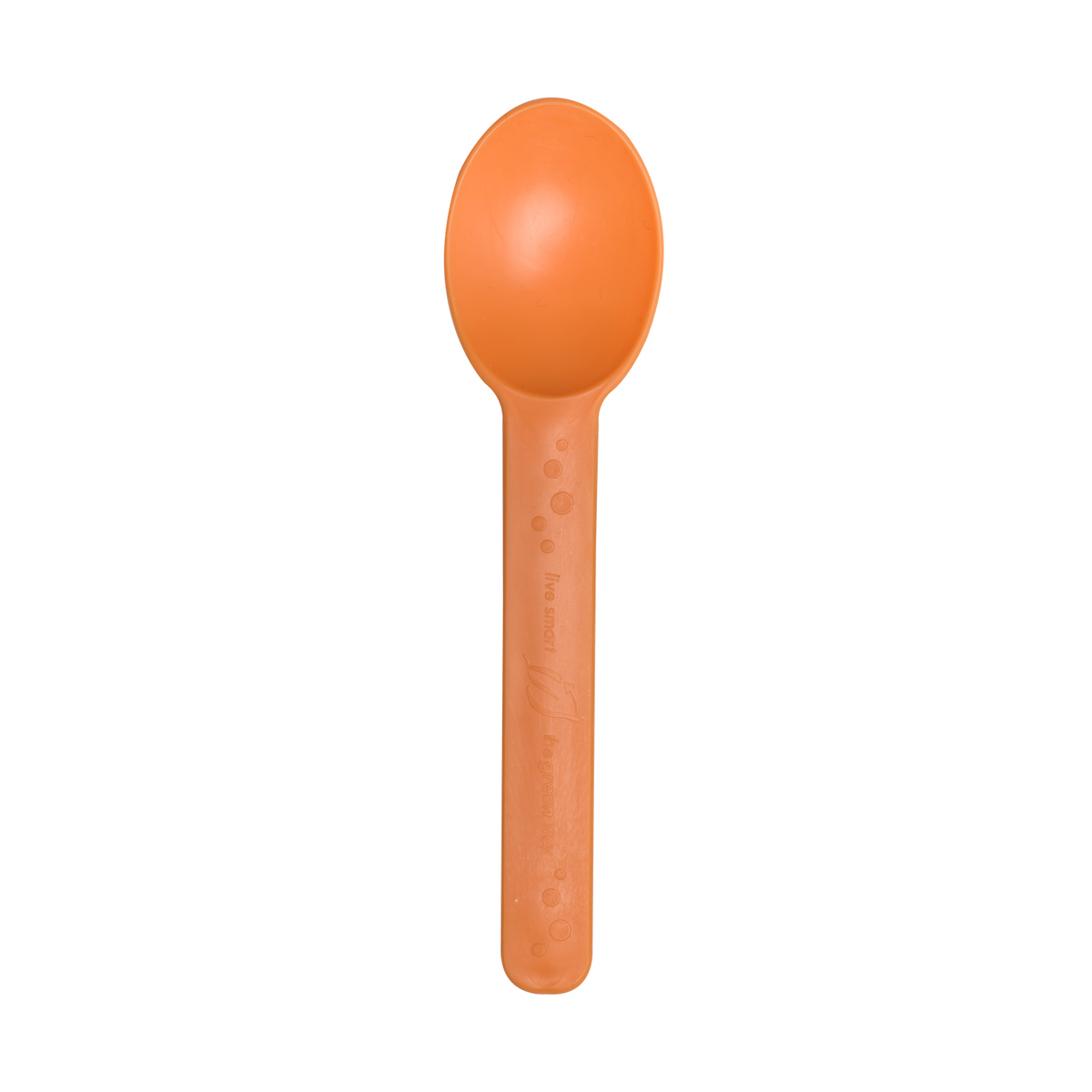 Wholesale Heavy Weight Bio-Based Spoons Tangerine Orange - 1,000 ct