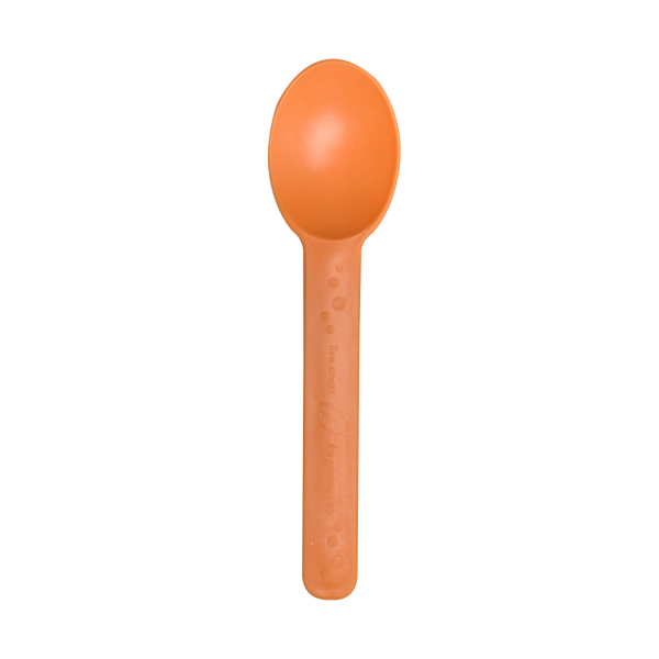 Wholesale Eco-Friendly Heavy Weight Bio-Based Spoons - Tangerine Orange - 1,000 ct