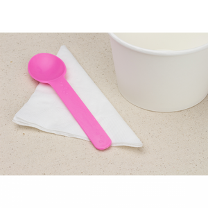 Wholesale Eco-Friendly Heavy Weight Bio-Based Spoons - Pink - 1,000 ct