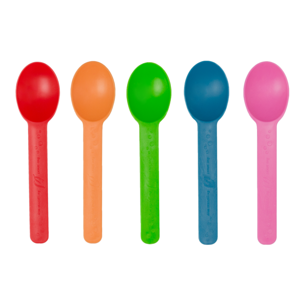 Wholesale Eco-Friendly Heavy Weight Bio-Based Spoons - Rainbow - 1,000 ct