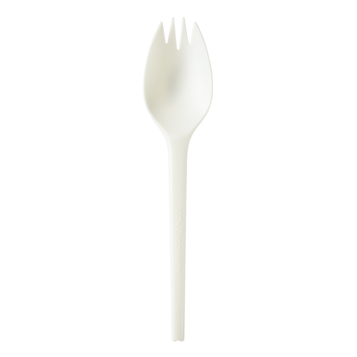 Wholesale CPLA Compostable Spork, Medium-Heavy Weight Wrapped - 750 pc