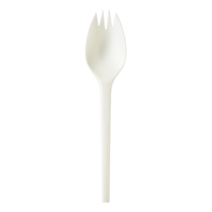 Wholesale CPLA Compostable Spork, Medium-Heavy Weight Wrapped - 750 pc