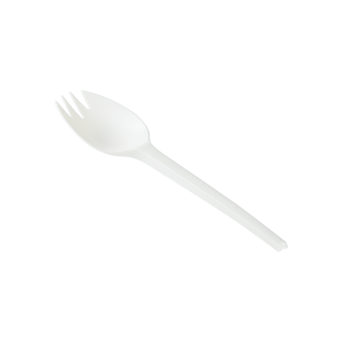 Wholesale CPLA Compostable Spork, Medium-Heavy Weight Wrapped - 750 pc