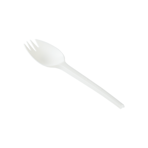 Wholesale CPLA Compostable Spork, Medium-Heavy Weight Wrapped - 750 pc
