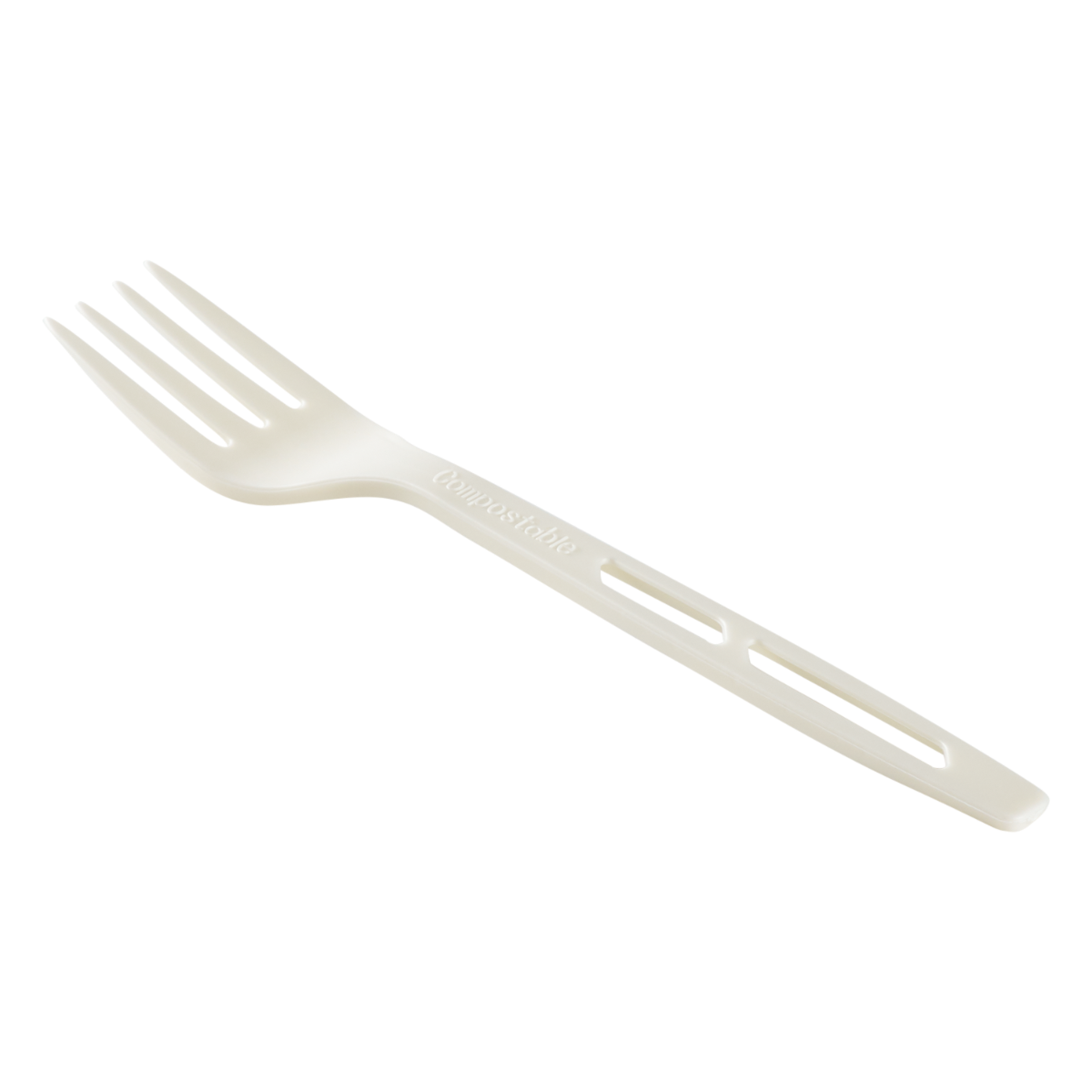 Wholesale Earth® WRAPPED CPLA Compostable Fork, Heavy Weight White - 750 ct