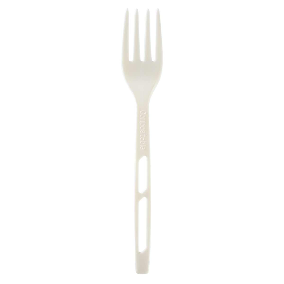 Wholesale Earth® WRAPPED CPLA Compostable Fork, Heavy Weight White - 750 ct