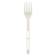 Load image into Gallery viewer, Wholesale Earth® WRAPPED CPLA Compostable Fork, Heavy Weight White - 750 ct
