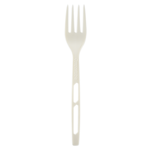 Wholesale Earth® WRAPPED CPLA Compostable Fork, Heavy Weight White - 750 ct