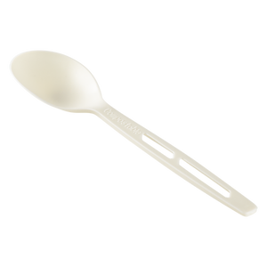 Wholesale WRAPPED CPLA Compostable Tea Spoon, Heavy Weight White - 750 ct