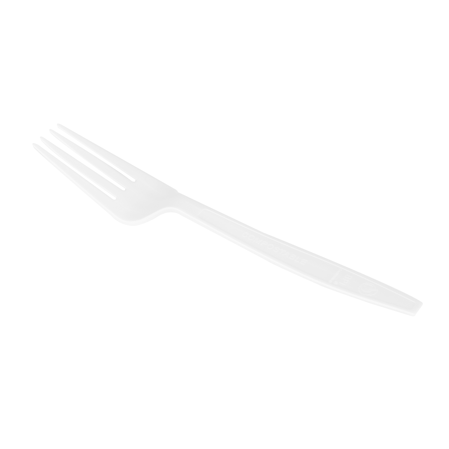 Wholesale PLA Medium-Heavy Weight Compostable Forks Bulk Box - 1,000 ct