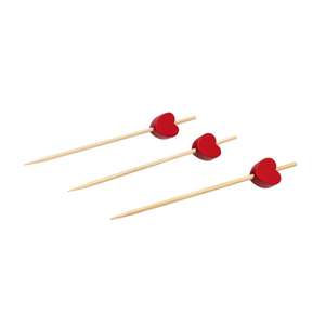 Wholesale 3.5'' Bamboo Pick, Red - 5,000 ct