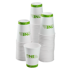 Wholesale 16oz Eco-Friendly Paper Hot Cups - One Cup, One Earth (90mm) - 1,000 ct