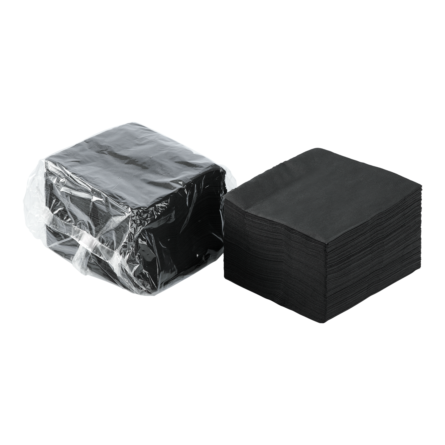 Wholesale 10"x10" Premium Beverage Napkins Black - 1,000 ct
