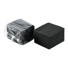 Wholesale 10"x10" Premium Beverage Napkins Black - 1,000 ct
