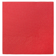 Load image into Gallery viewer, Wholesale 9.5&quot;x9.5&quot; Beverage Napkins - Red- 1,000 ct
