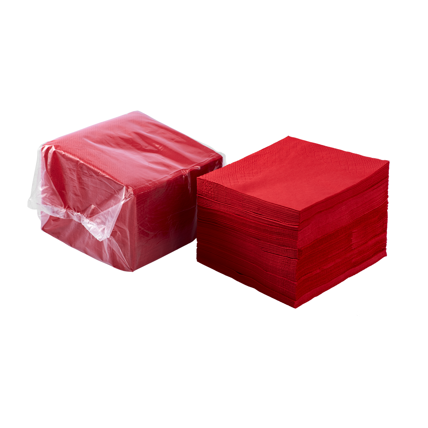Wholesale 9.5"x9.5" Beverage Napkins - Red- 1,000 ct