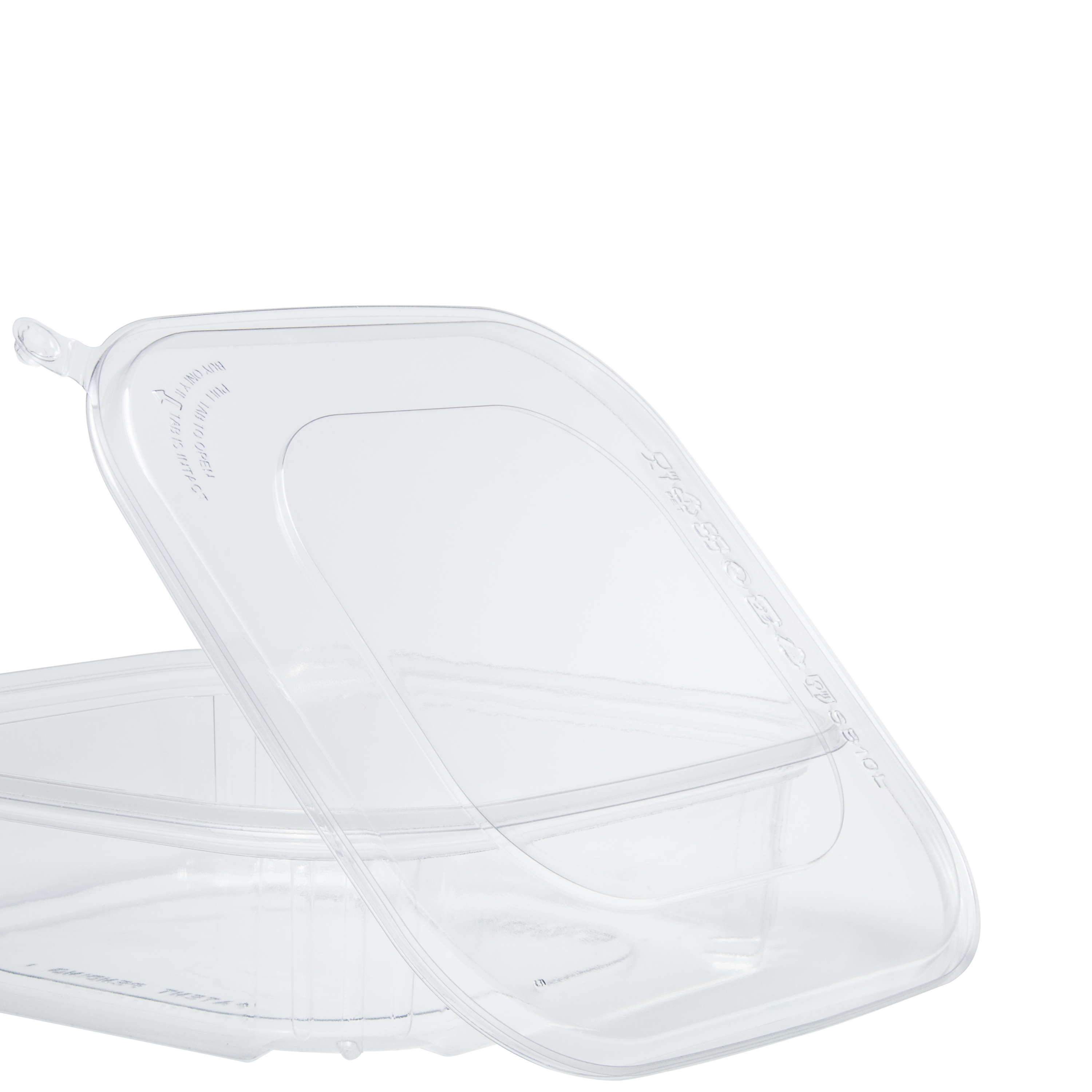 Wholesale 48oz PET Tamper Resistant Deli Container with Flat Lid - 200 ct