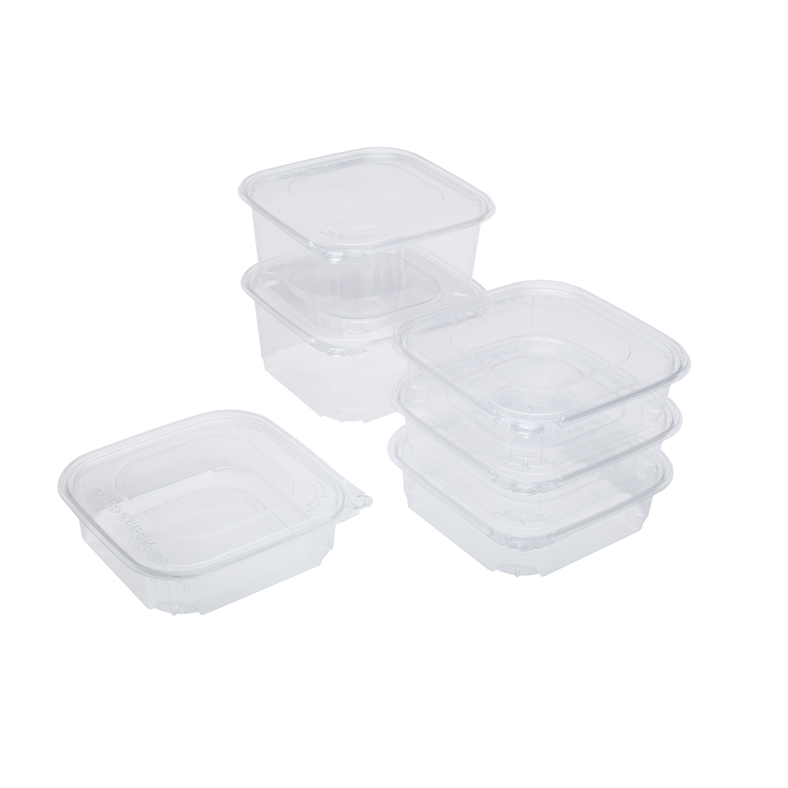 Wholesale 48oz PET Tamper Resistant Deli Container with Flat Lid - 200 ct