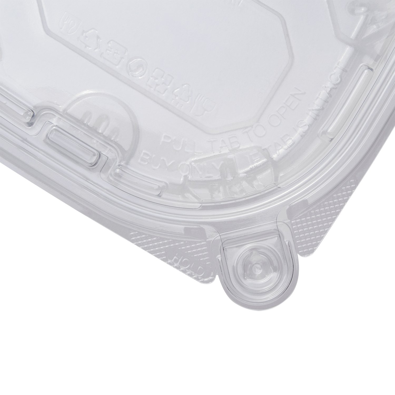 Wholesale 12oz PET Plastic Tamper Resistant Hinged Deli Container with Lid - 200 ct