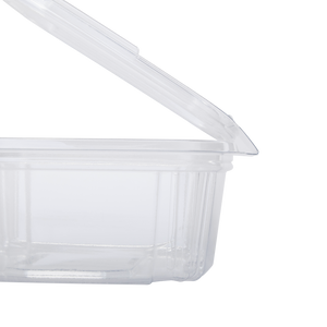 Wholesale 24oz PET Plastic Tamper Resistant Hinged Deli Container with Lid - 200 ct