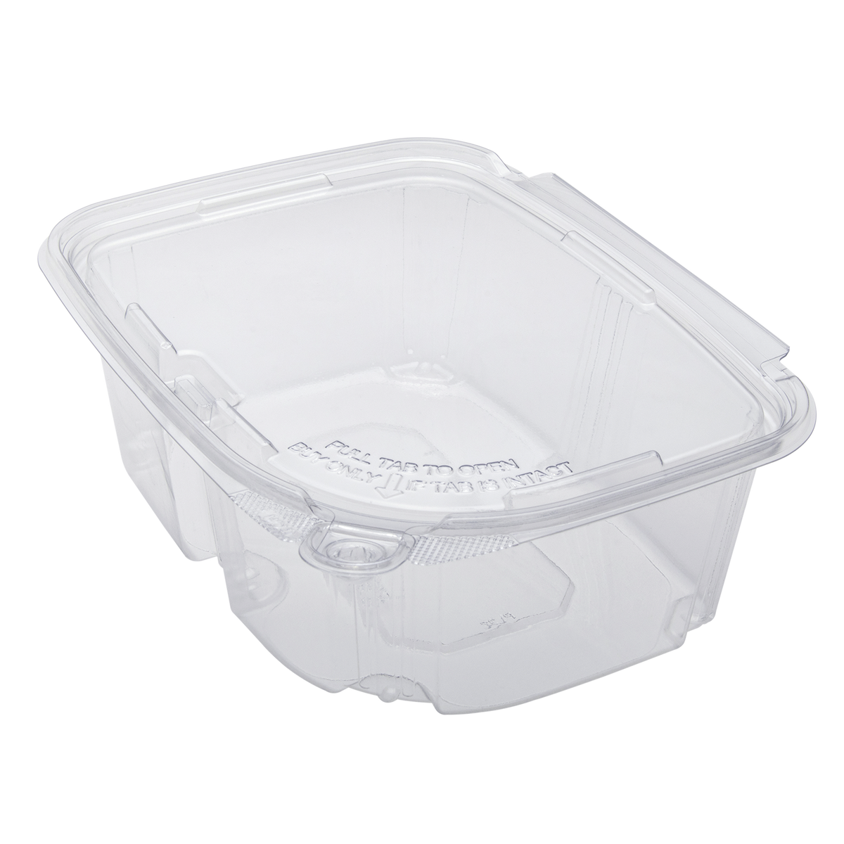 Wholesale 32oz PET Plastic Tamper Resistant Hinged Deli Container with Lid - 200ct