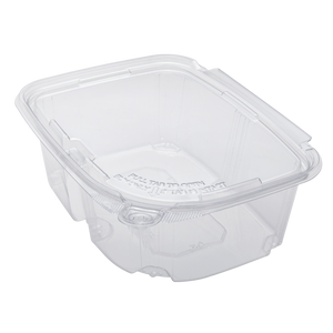 Wholesale 32oz PET Plastic Tamper Resistant Hinged Deli Container with Lid - 200ct