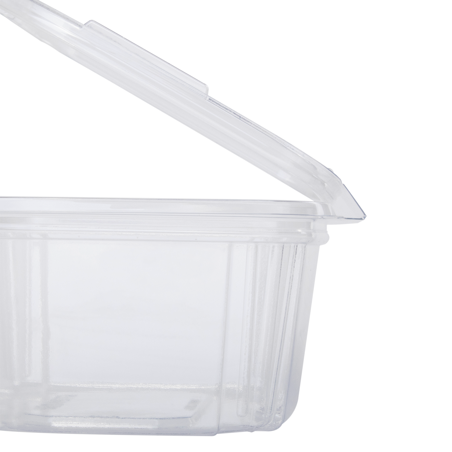 Wholesale 32oz PET Plastic Tamper Resistant Hinged Deli Container with Lid - 200ct
