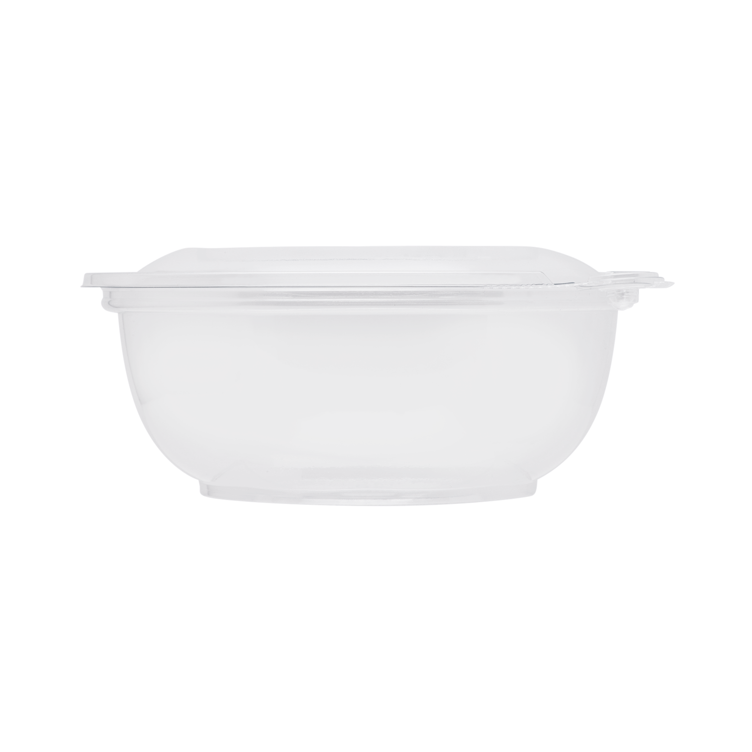 Wholesale 24oz PET Plastic Tamper Resistant Hinged Salad Bowl with Dome Lid - 240 sets