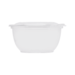 Wholesale 32oz PET Plastic Tamper Resistant Hinged Salad Bowl with Dome Lid - 240 sets