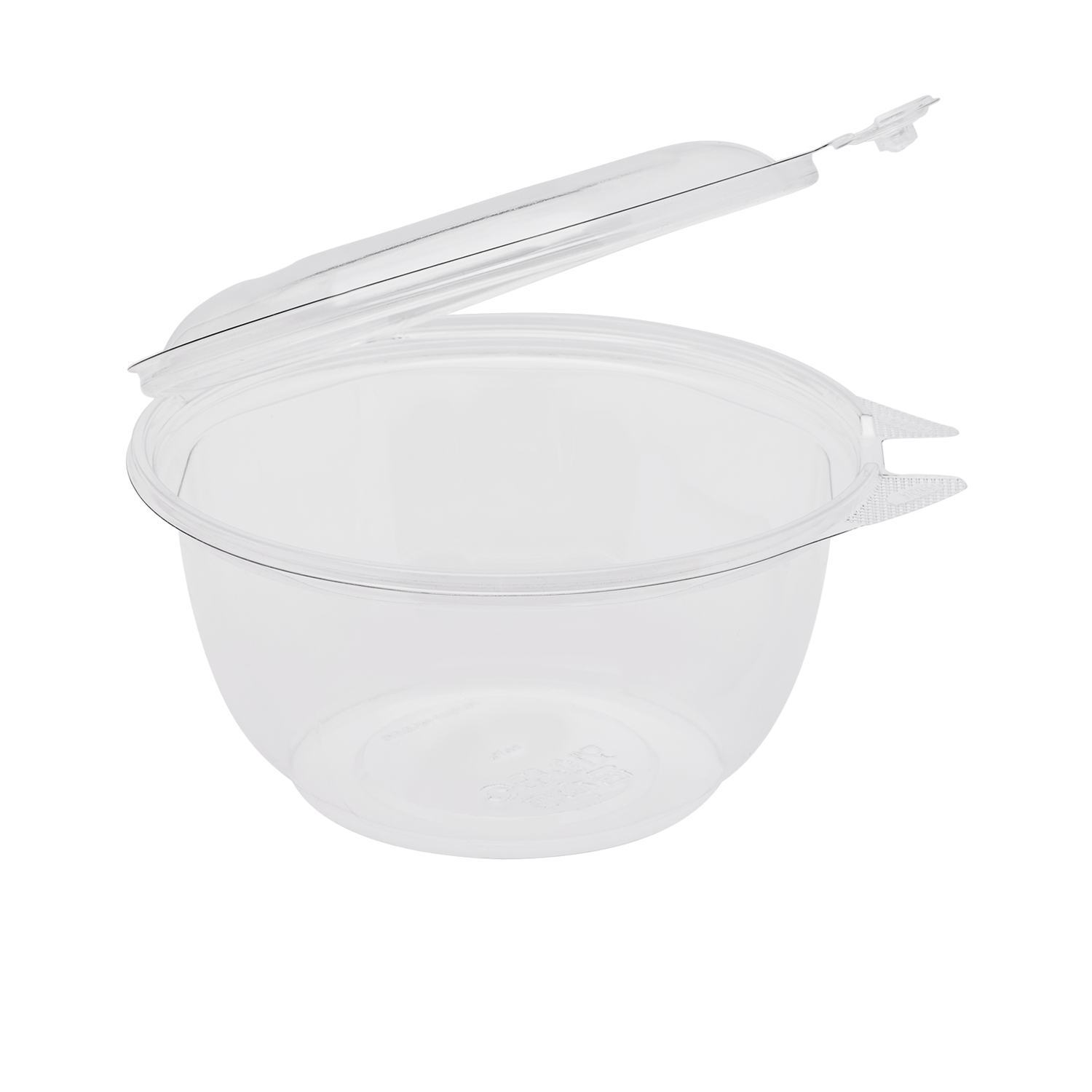 Wholesale 32oz PET Plastic Tamper Resistant Hinged Salad Bowl with Dome Lid - 240 sets