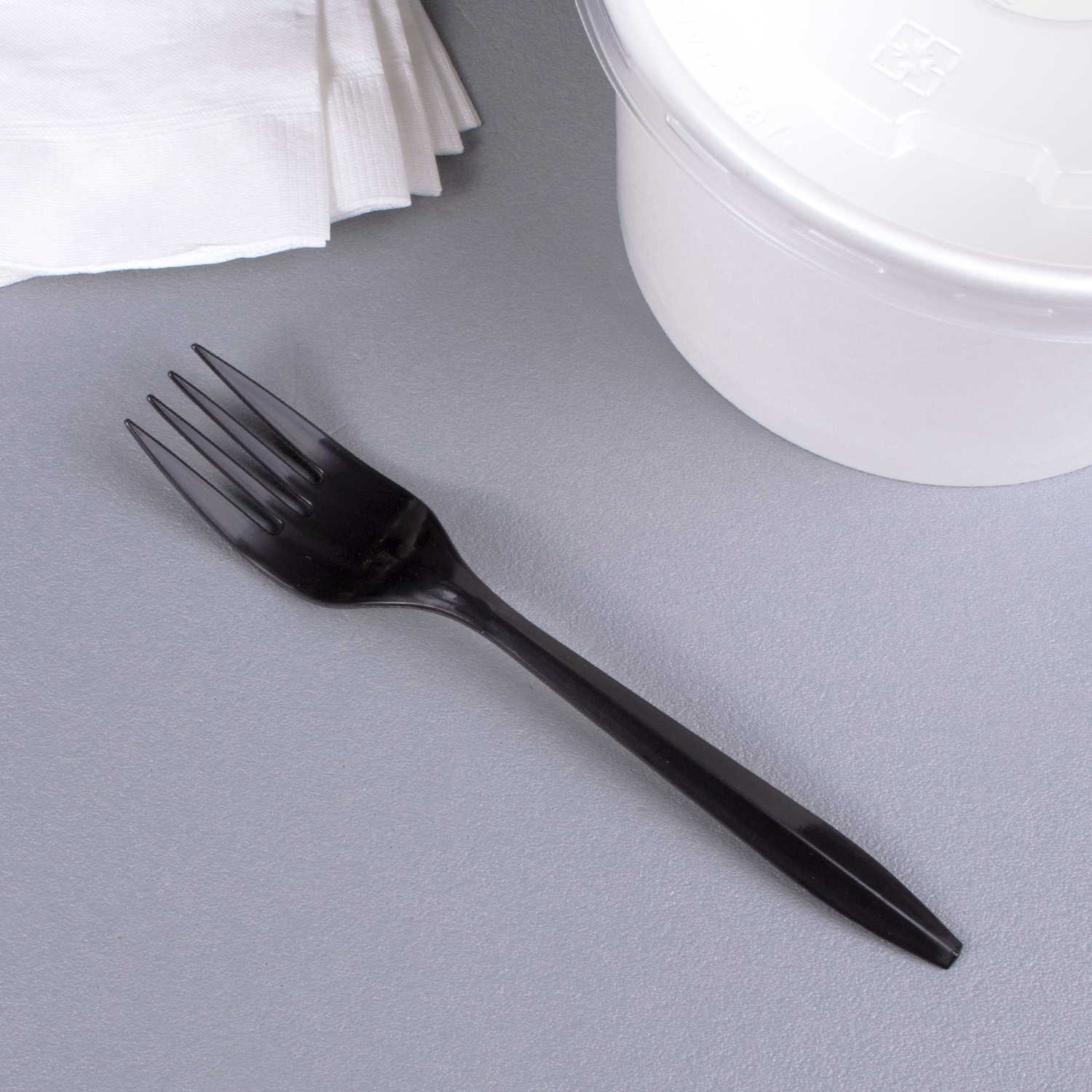 Wholesale PP Plastic Medium Weight Forks Bulk Box Black - 1,000 ct