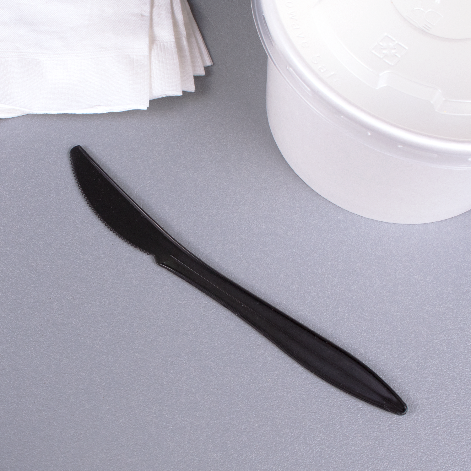Wholesale PP Plastic Medium Weight Knives Bulk Box Black - 1,000 ct