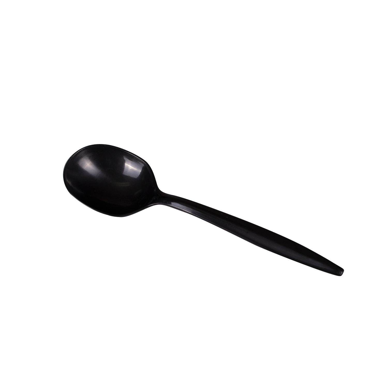 Wholesale PP Plastic Medium Weight Soup Spoons Bulk Box Black - 1,000 ct