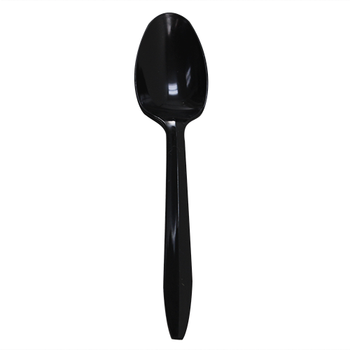 Wholesale PP Plastic Medium Weight Tea Spoons Bulk Box Black - 1,000 ct