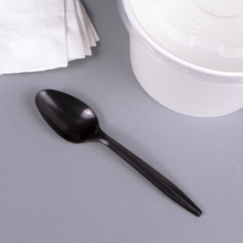 Load image into Gallery viewer, Wholesale PP Plastic Medium Weight Tea Spoons Bulk Box Black - 1,000 ct
