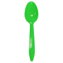 Load image into Gallery viewer, Wholesale Plastic Medium Weight Tea Spoons - Green - 1,000 ct
